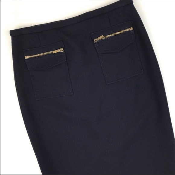 J. Crew | Wool Blend Patch Pocket Pencil Skirt - Picture 3 of 7